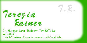 terezia rainer business card